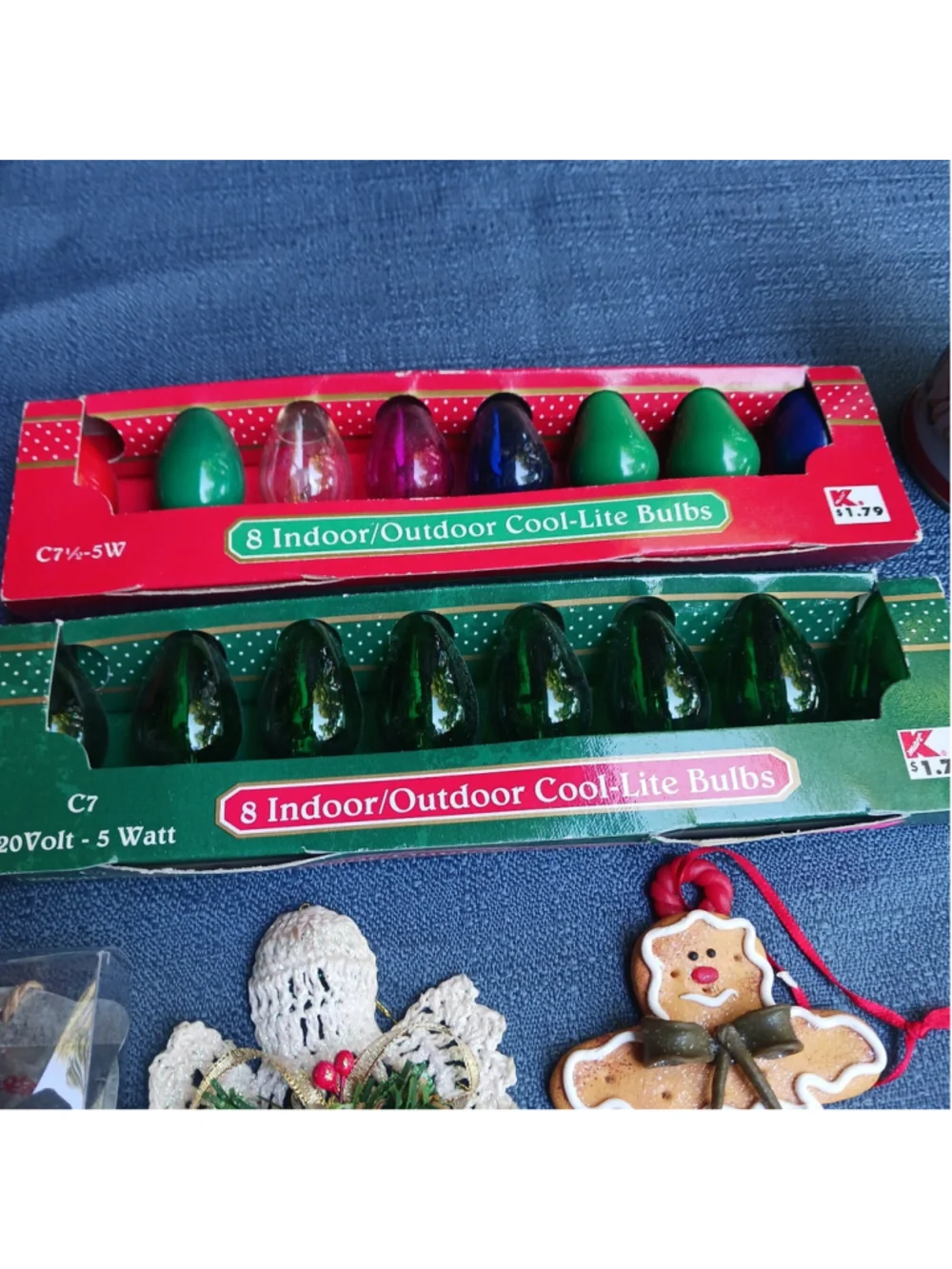 Vintage Christmas Ornaments Bulbs Lot Etc